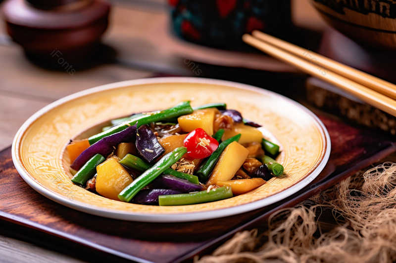 电商产品拍摄美食美味食物放在木桌上的一盘菜,高清,摄影图,摄影图片,图片大全,摄影图免费下载